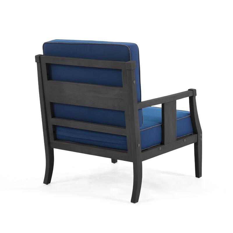 6-piece Outdoor Teak Seating Set Club Chairs with Cushions