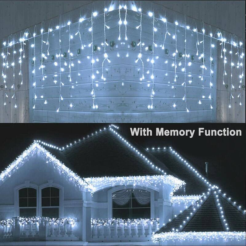 Curtain Icicle Lights Wedding Party LED Fairy Christmas Light