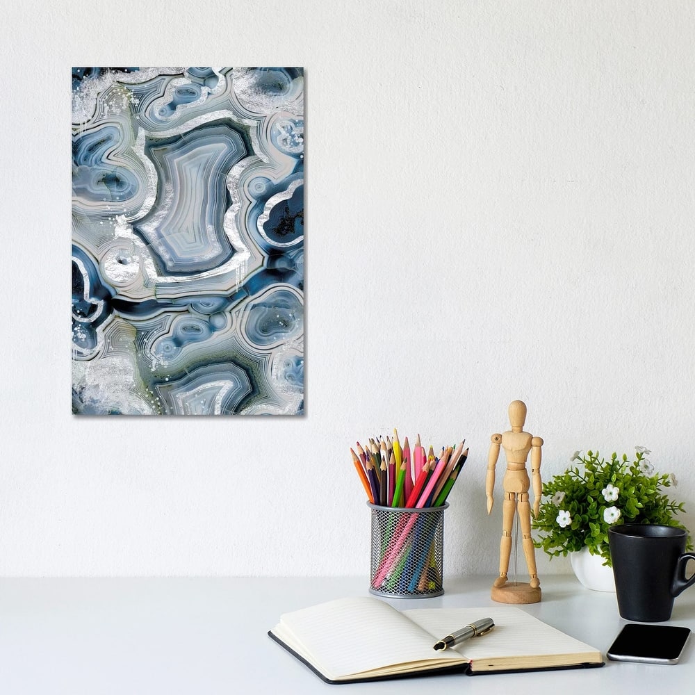 iCanvas "Sterling Sapphire Geode" by 5by5collective Canvas Print