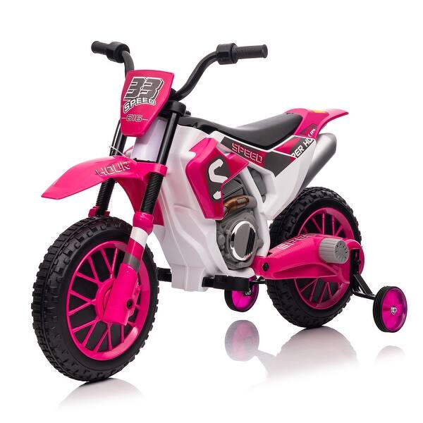 12V Kids Ride on Toy Motorcycle - Rose Red - Bed Bath & Beyond - 42738525