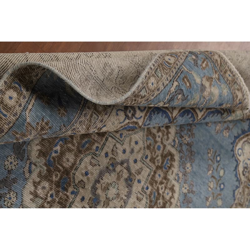 Traditional Medallion Tabriz Persian Area Rug Hand-Knotted Wool Carpet - 6'5"x 9'5"