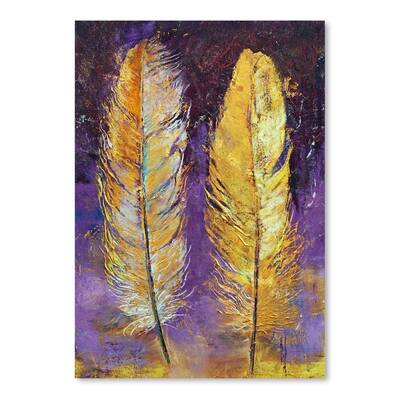 Americanflat - Gold Feathers by Michael Creese - 16"x20" Poster Art Print