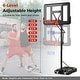 preview thumbnail 5 of 7, Gymax Portable Basketball Hoop System w/ Easy Height Adjustment from