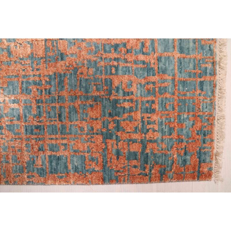 ECARPETGALLERY Hand-knotted Legacy Copper Silk, Wool Rug - 2'7 x 10'0