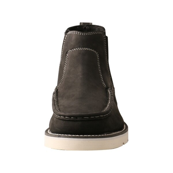black wedge boots mens