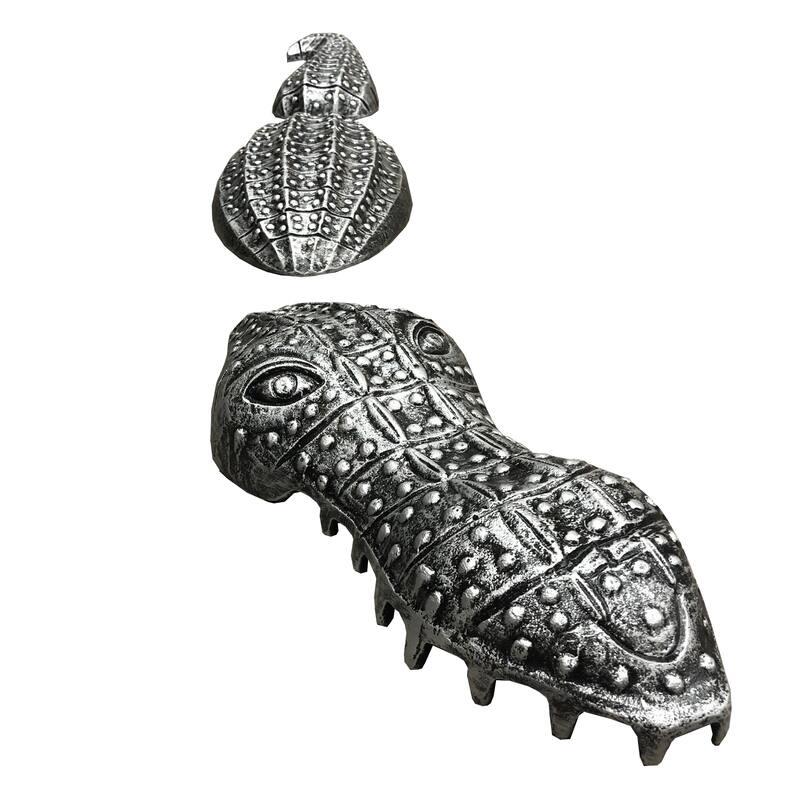 Cast Aluminum Imitation Garden Gator - Pewter
