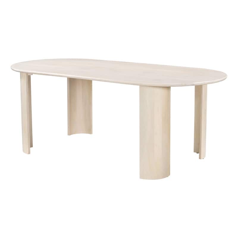 HomeRoots 82" Natural Wood Oval Dining Table - 82.00 in. x 29.90 in. x 40.00 in.
