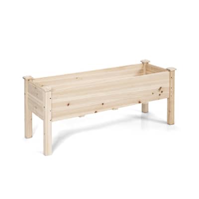 Raised Garden Bed Elevated Wood Planter for Vegetables and Herbs - 47.5"x 17"x 20" (L x W x H)