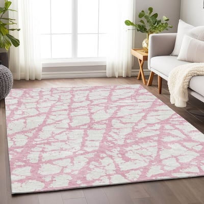 Premium Washable Super Soft Modern Crackle Mayfield Rug