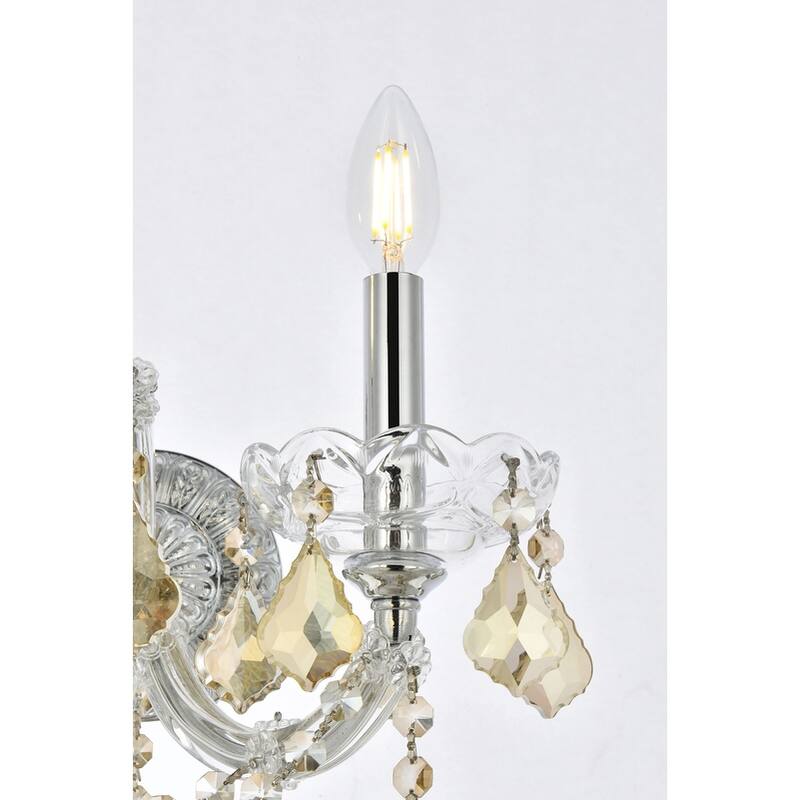 Fleur Illumination Collection Wall Sconce D:12in H:16in E:8.5in Lt:2 Chrome Finish