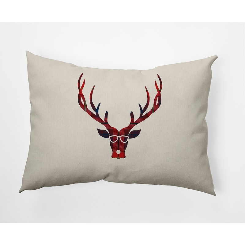 Cool Dude Holiday Reindeer - 14" x 20" - Red