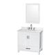 Option White / Giotto Quartz Top / Brushed Chrome