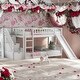 preview thumbnail 1 of 7, Twin Over Twin Bunk Bed With Two Drawers With Convertible Ladder And Slide For Bedroom White