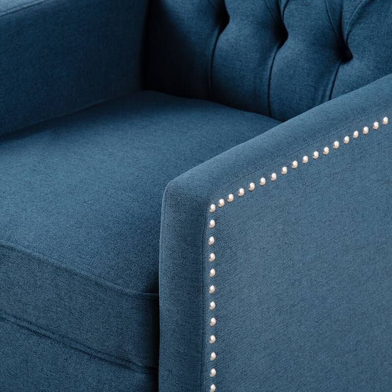 27.16" Wide Manual Wing Recliner Chair with Silver Bubble Nails