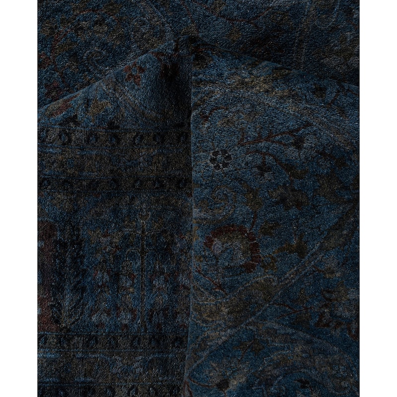 Overdyed One-of-a-Kind Hand-Knotted Area Rug - Black - 6' 1" x 8' 9"