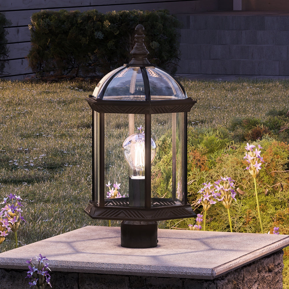 Luxury Transitional Outdoor Post Light 18.125 H x 9.75 W with Traditional Style Olde Bronze BWP1374 by Urban Ambiance Bed Bath Beyond 37592329