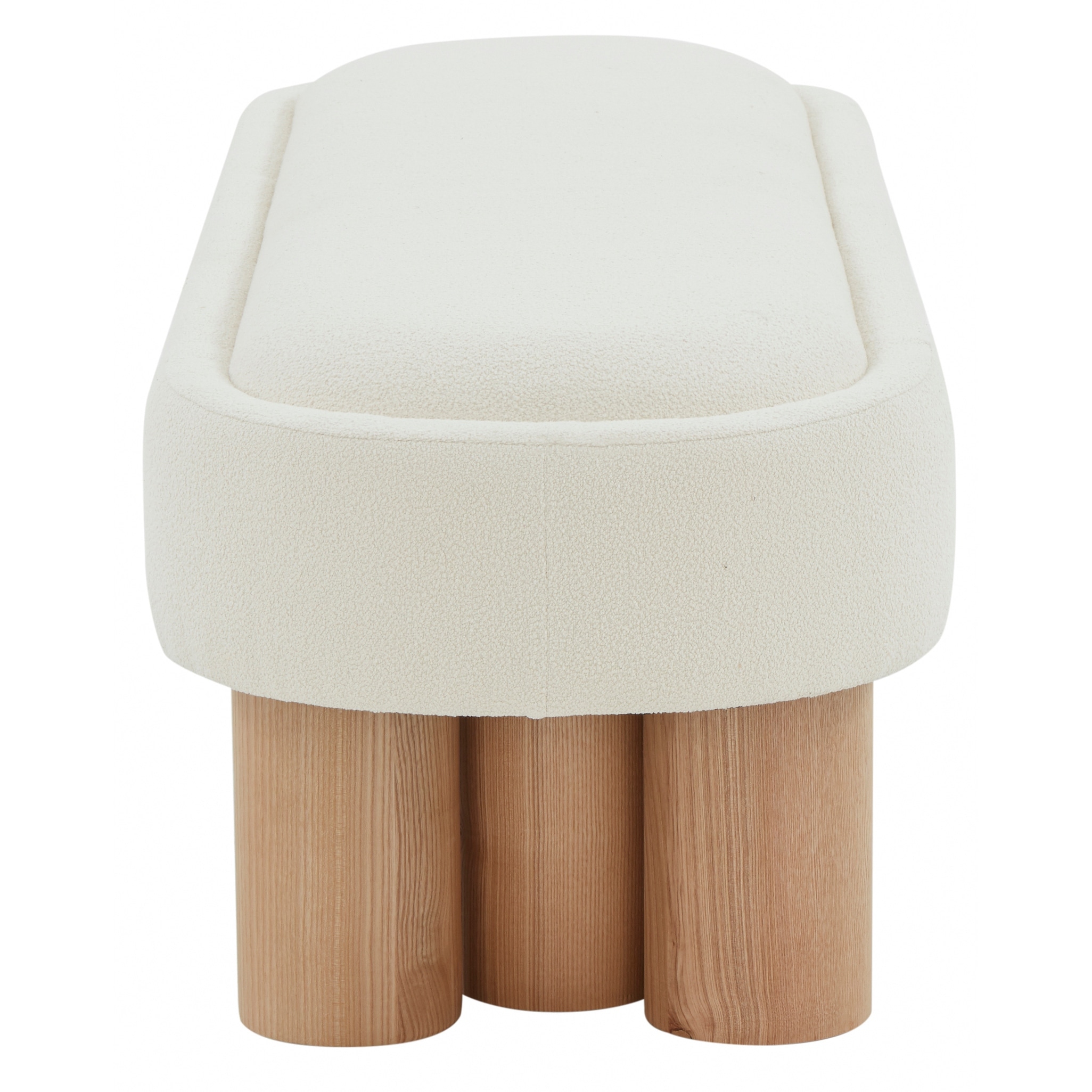 SAFAVIEH Couture Katianna Boucle Bench - 60 IN W x 19 IN D x 18 IN H