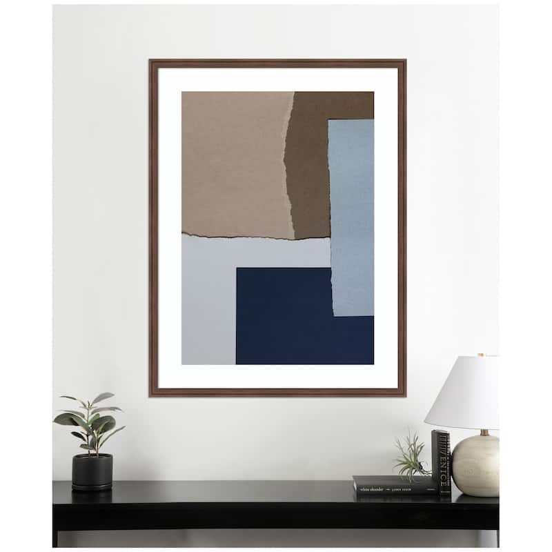 Kate and Laurel Torn Paper No6 by Mareike Bohmer Framed Wall Art Print