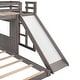 preview thumbnail 12 of 35, Farmhouse Twin Over Full Wooden Playhouse Bunk Bed with Ladder & Slide