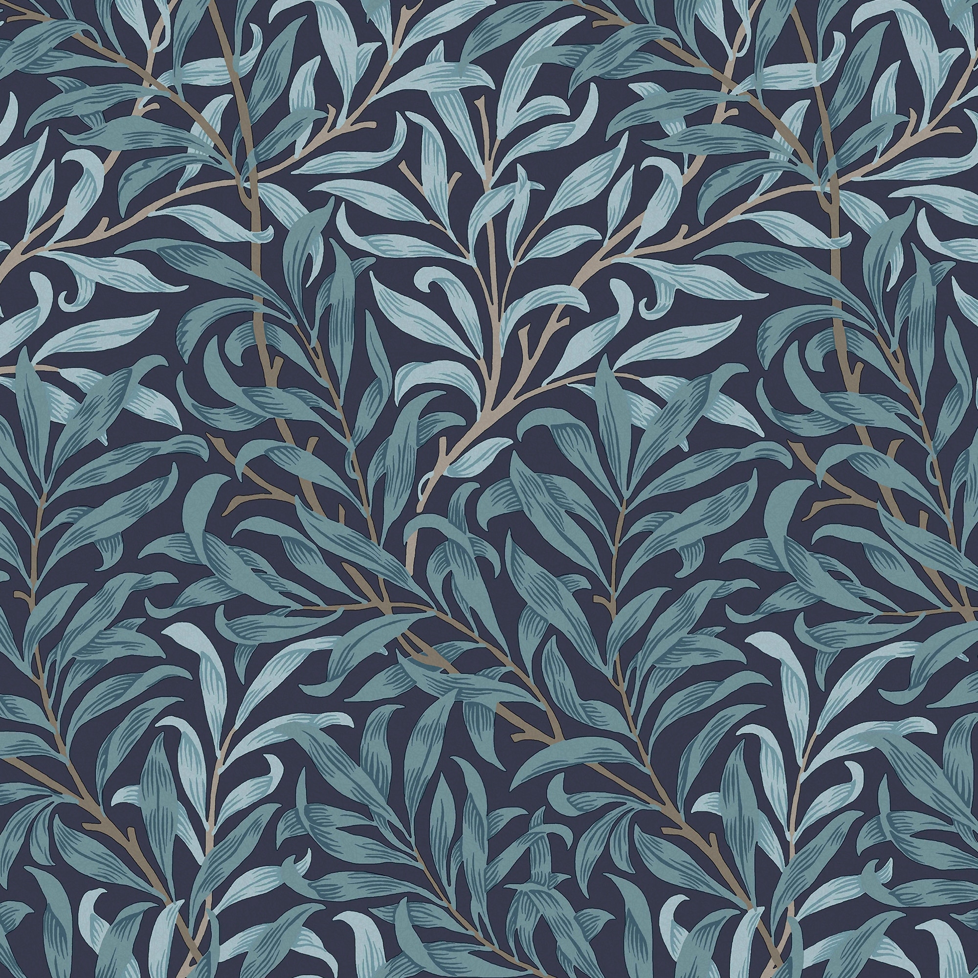 William Morris Willow Bough Deep blues Wallpaper