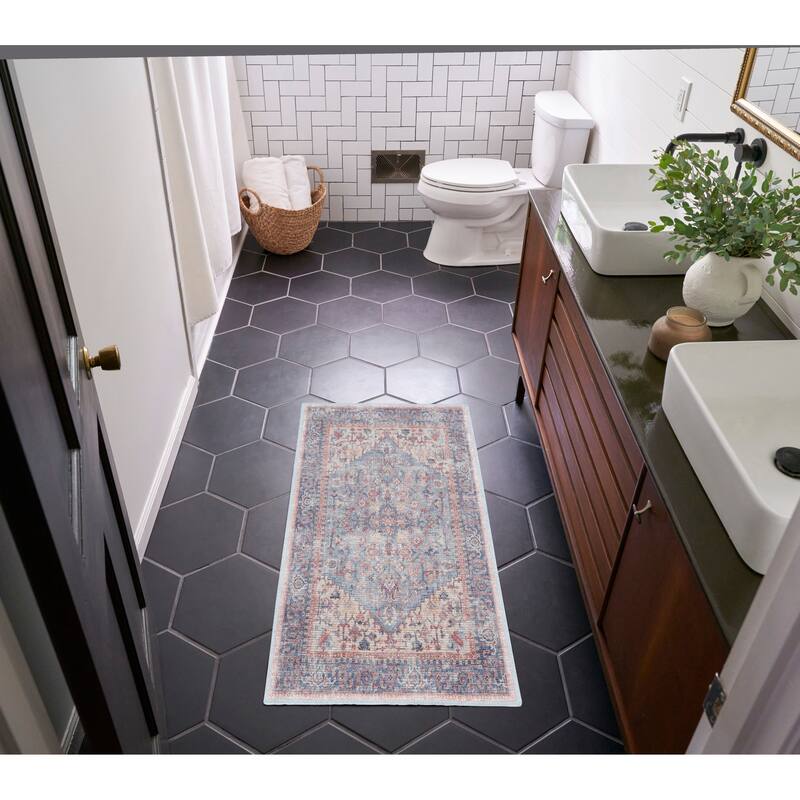 57 Grand by Nicole Curtis Vintage Medallion Machine Washable Area Rug