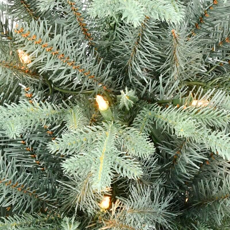 Puleo International 3 ft. Pre-Lit Potted Blue Arctic Fir Artificial Tree