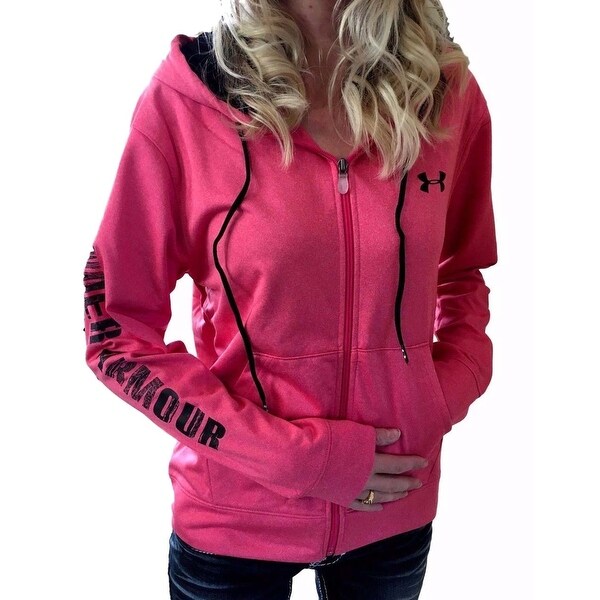 women's black under armour zip up hoodie