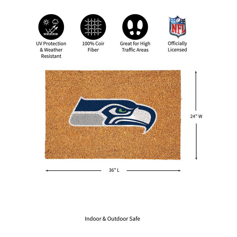 Seattle Seahawks Full Color Indoor/Outdoor Coir Mat