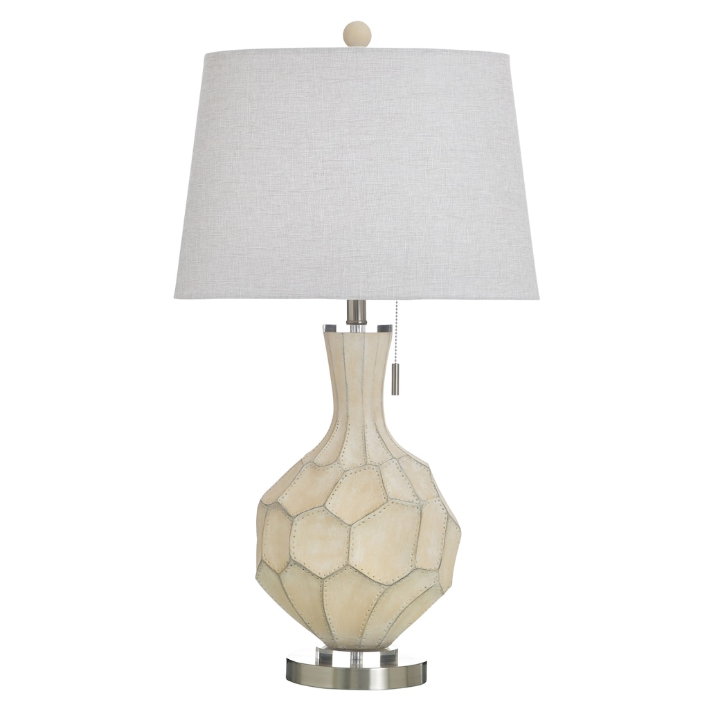 StyleCraft Poly Table Lamp - Buzet Ivory - White Shade