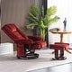preview thumbnail 12 of 14, Mcombo Recliner Chair with Ottoman, Fabric Massage Swivel Chair