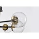 preview thumbnail 7 of 10, Atlas 32 Inch Globe Clear Glass Semi Flush Mount 6 Light - N/A