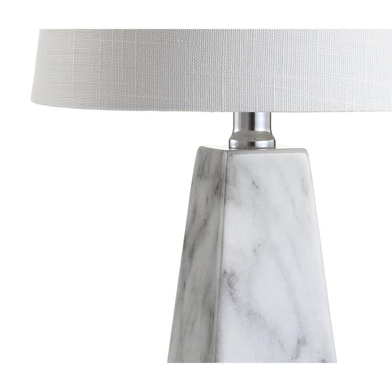 Gabrielle 20.5" Resin LED Table Lamp, White Marble Finish by JONATHAN Y - 20.50