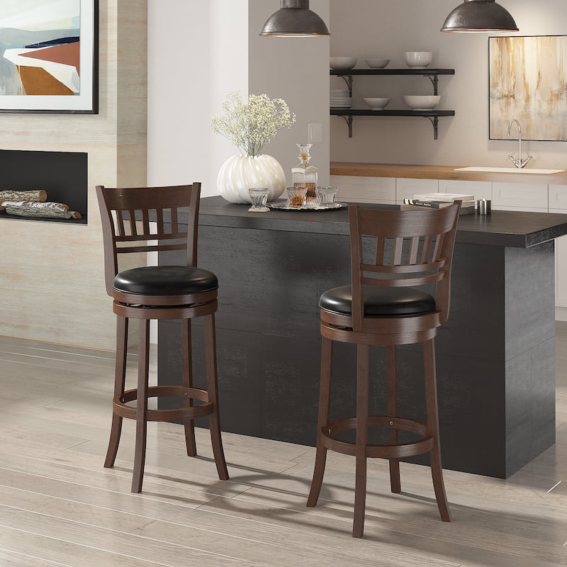 Rovinj Upholstered Back Swivel Bar Stool - Barstool