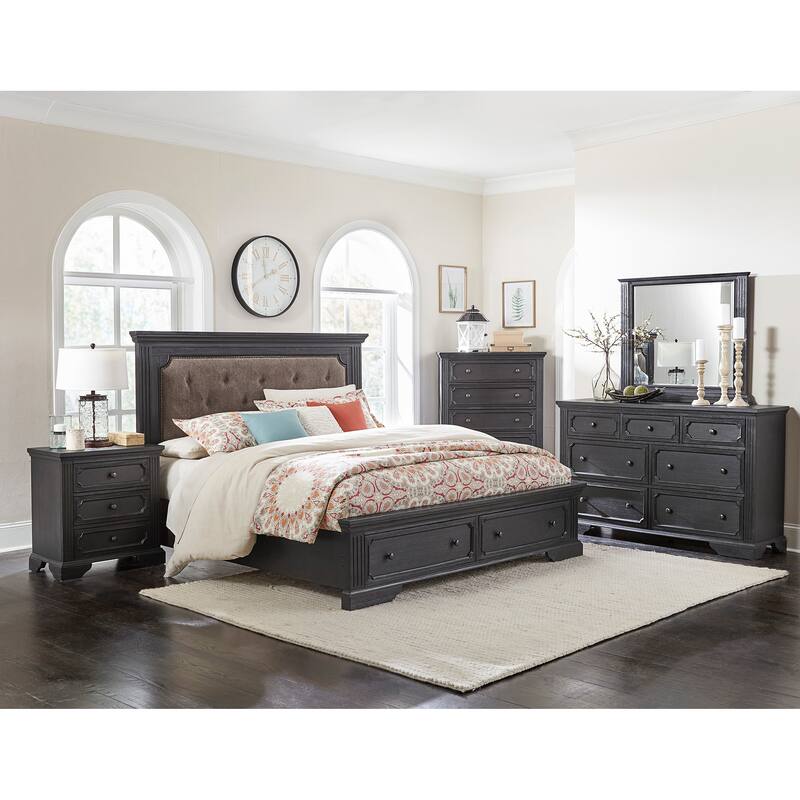 Traditional Design 3-Drawers Nightstand 1pc Rustic Style Bedroom Furniture