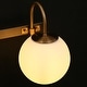 preview thumbnail 15 of 34, Aladari Modern Gold 3-Light Bathroom Vanity Lights Opal Glass Wall Sconces