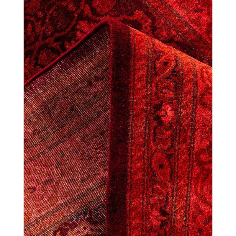 Contemporary Overdyed Wool Hand Knotted Runner - 2' 7" x 18' 6"