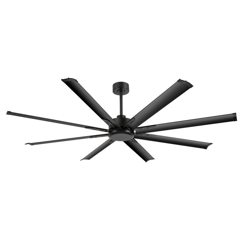 Large 72"/84"/96"/120" Black Ceiling Fan with Remote without Light-6/8 Aluminum Blades