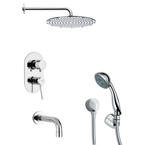 Nameeks TSH4093 Remer Tub and Shower Package with Single Function Rain Shower Head, Handshower, and Tub Spout - Chrome