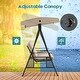 preview thumbnail 8 of 29, MCombo 3 Seat Patio Swings with Canopy, Adjustable Canopy Swing Sets for Backyard, Poolside, Balcony 4092