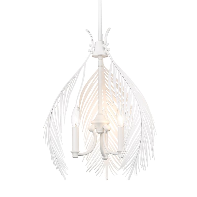 Cay 3-Light Steel Pendant - Matte White
