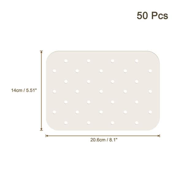 Air Fryer Parchment Paper Liners, 50pcs Non Stick Baking Paper,White - White