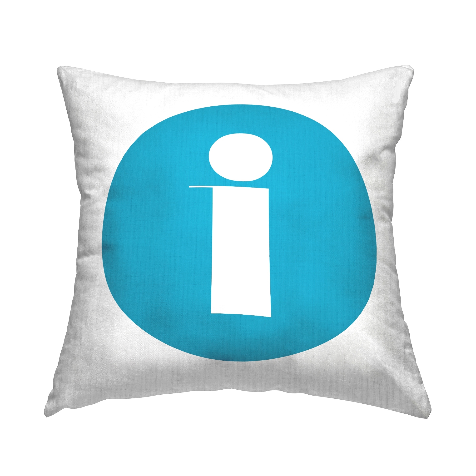 Stupell Blue Initial Decorative Printed Throw Pillow Design by Lil' Rue