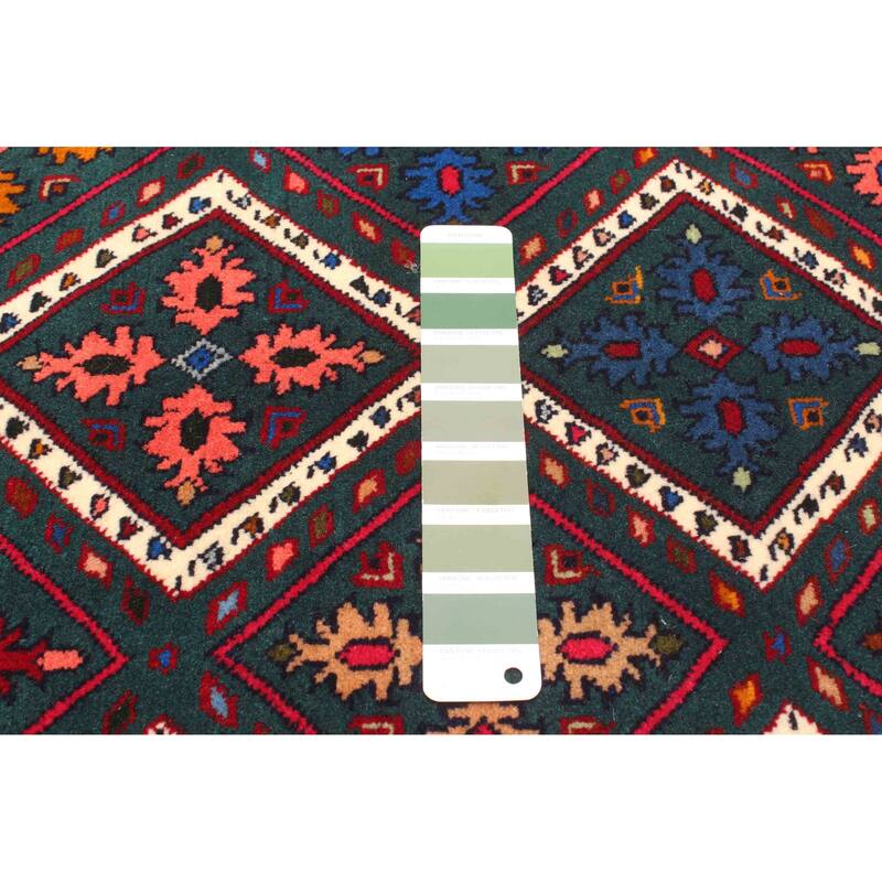 ECARPETGALLERY Hand-knotted Teimani Dark Green Wool Rug - 2'6 x 3'7