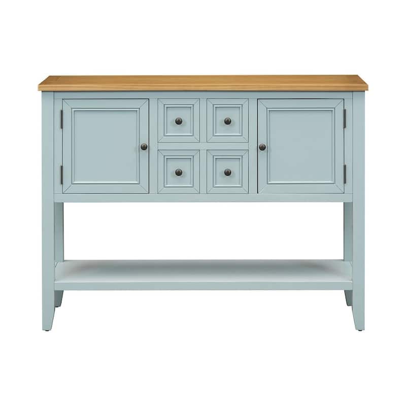 46 "W Modern Vintage Storage Dresser with Four Small Drawers and Bottom Shelf