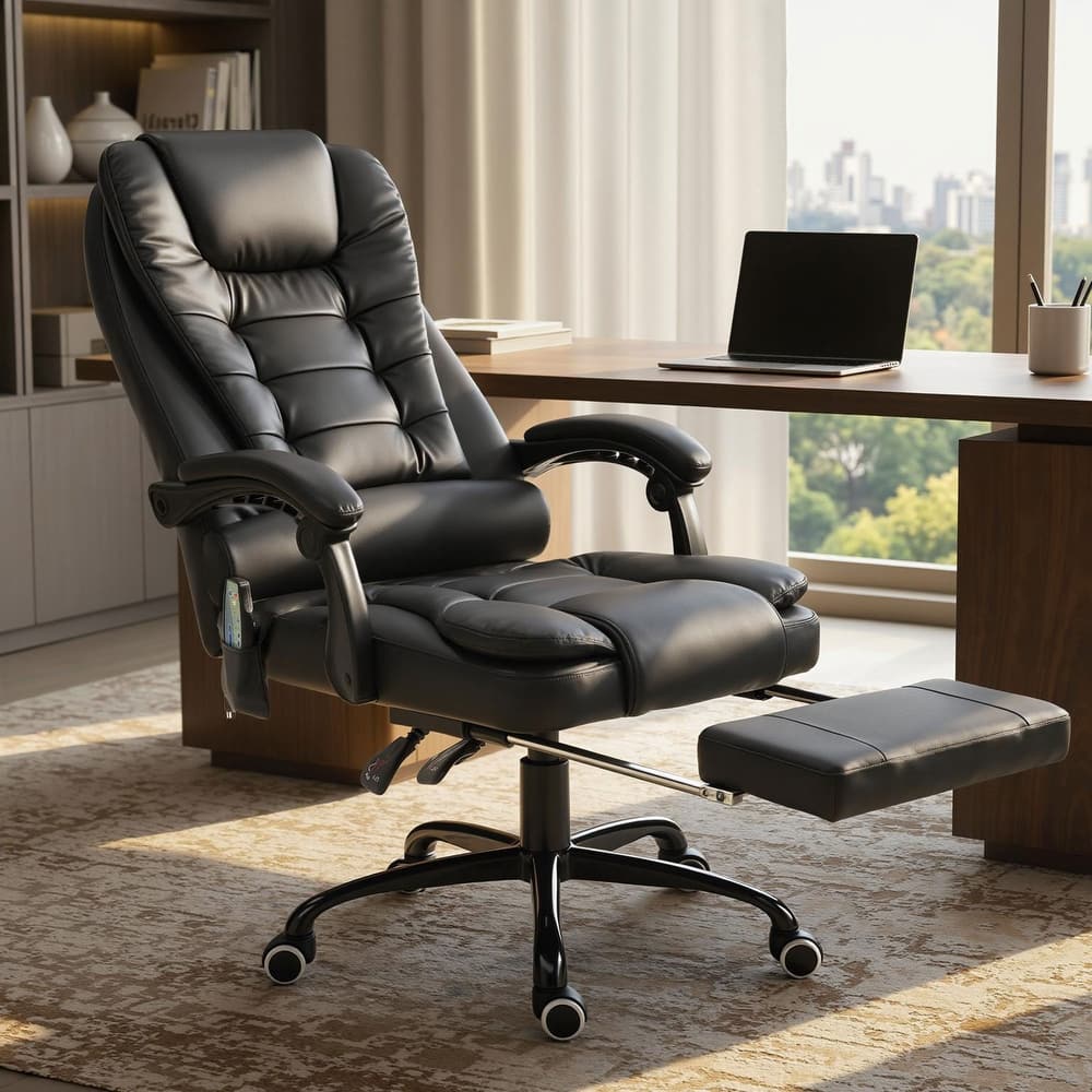 Vinsetto 7-Point Massage Office Chair High Back Executive Recliner - N/A