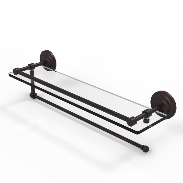 Allied Brass Prestige Que New Collection Paper Towel Holder with Gallery Glass Shelf