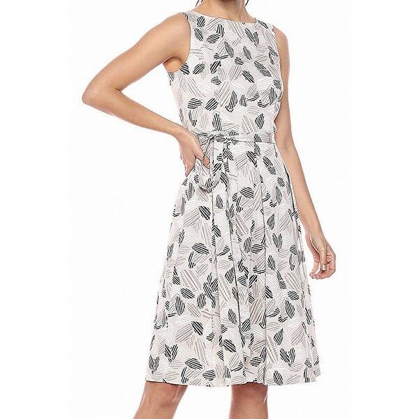 Shop Anne Klein Women S Dress Beige Size 4 A Line Printed Fit