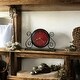 preview thumbnail 1 of 2, Howard Miller Marisa Antique Vintage Old World Classic Mantel Clock Black-Red