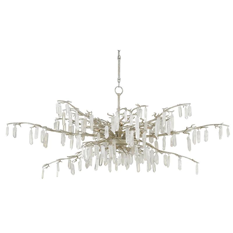 Currey & Company Forest Dawn Silver Chandelier - 23"h x 60.25"dia