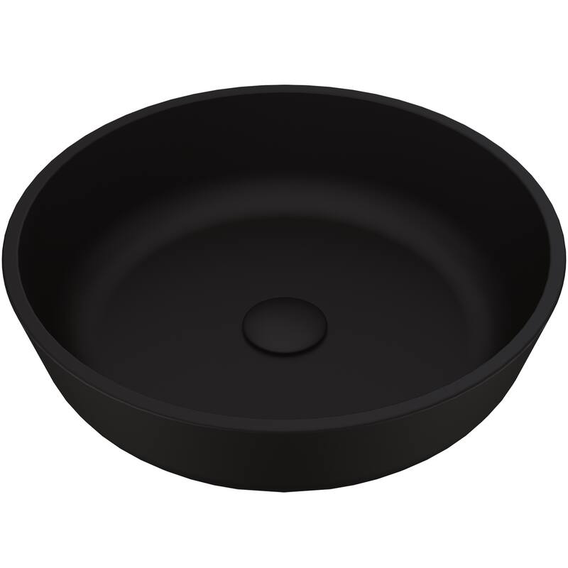 VIGO Giovanni 17"L x 17"W x 6"H Glass Round Vessel Bathroom Sink